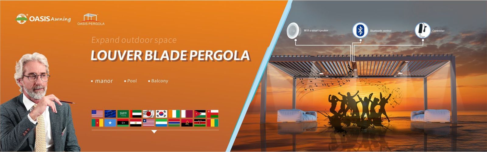 Motorized Aluminum Pergola