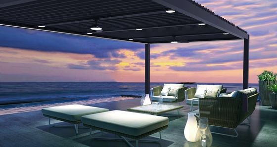 Mưa chống mưa ngoài trời nâng cấp nhôm Louver Pergola cho biệt thự cao cấp