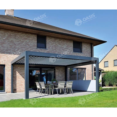 Motorized Outdoor Living Aluminum Louvered Pergola cho biệt thự