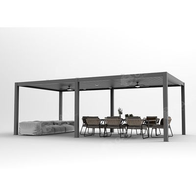Modern Waterproof Outdoor Aluminium Gazebo Pergola Điện Aluminium Louvered Pergola Đối với biệt thự
