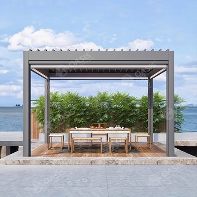 Máy cuộn tay hiện đại hạng nhẹ Pergola nhôm, bột bọc nhẹ Gazebo