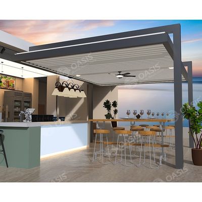 Lightweight Attached Aluminum Louvered Pergola Light Duty For Patio Backyard Garden