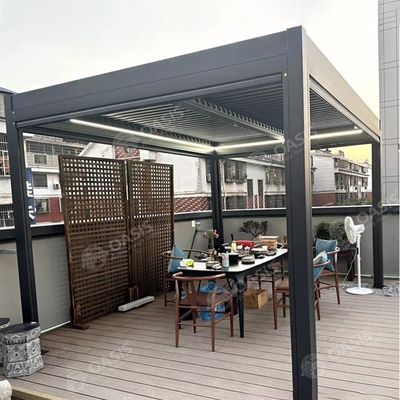 1.6mm~2.1mm Spessore di alluminio Azionato pergola a lucchetto Facile installazione Moderni disegni