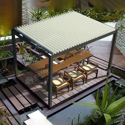 Mansion Pergola di alluminio con motore Prezzi di fabbrica Dimensioni su misura