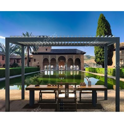 Vườn tự đứng nhôm tự động Louvered Pergola 100% chống nước hạng nặng nhiệm vụ