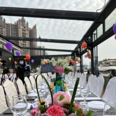 Pergola chống nước với mái điện, mái tự động Pergola chống mưa