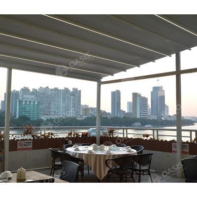 Bắc Mỹ phong cách nhôm Pergola với có thể kéo ra bóng vải gấp chống nắng