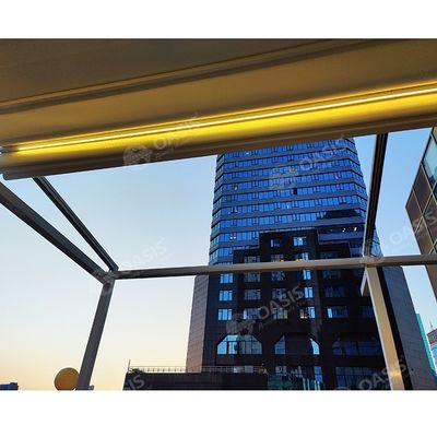 6x6m nhôm ngoài trời có thể kéo lại Canopy Pergola cho sân sau sân thượng sân thượng