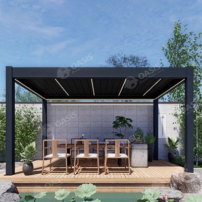 Pergola di alluminio leggera con tetto a lucernario 4x4x2.8m 4x3x2.8m