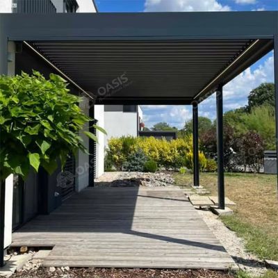 3x6x2.8m Μηχανοκίνητη Περγόλα Αλουμινίου Με Λουβέρτα Οροφή Για Ξενοδοχεία Εύκολη εγκατάσταση