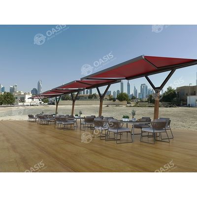 4mX3m 5mX3m Cửa ra ngoài có thể kéo lại, Bụi phủ phủ bóng có thể kéo lại cho sân thượng