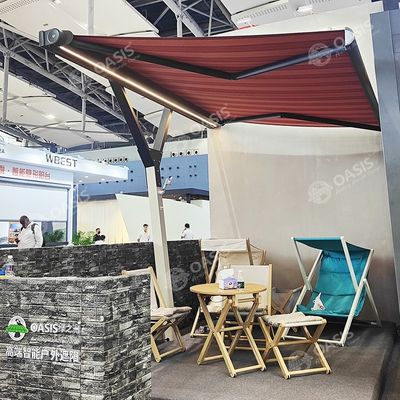 アルミフレーム 電動式 引き下げ可能な オーブン 引き上げられる 日陰 庭 デッキ