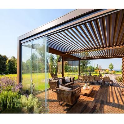 OEM Πάρτιος Κήπου Ηλεκτρικά Gazebos Αλουμινίου με κινητήρα