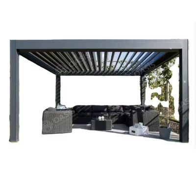 Luxury Waterproof Roof Top Sunshade Aluminum Pergola Gazebo Aluminum Louvered Pergola Cho biệt thự