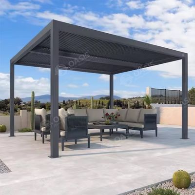 Pergola in alluminio elettrico intelligente per le dimore