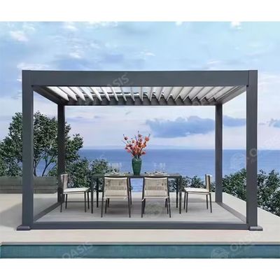 Nhà máy EXW Giá bán nóng điều khiển từ xa vườn mặt trời Louver Điện động cơ nhôm Pergola cho biệt thự
