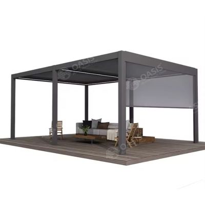 Ánh sáng nhôm bên ngoài Pergola nhôm có động cơ cho biệt thự