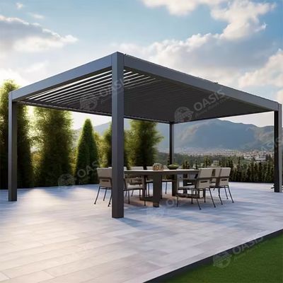12 επί 20 Κήπος Αλουμινίου Gazebo Μηχανοκίνητο Αλουμινίου Pergola Για Mansions