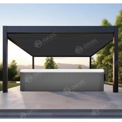 bán nóng hiệu suất cao bền chống mưa ngoài trời Pergola nhôm động cơ cho biệt thự