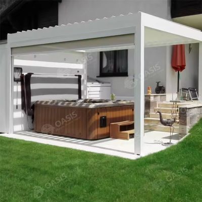 プロフェッショナル 工場 オーダーメイド 卸売 屋外 ガイゼボ モーター付き アルミニウム ペルゴラ