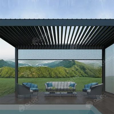 Pergola nhôm được phê duyệt CE với lăng máy chống gió bột phủ