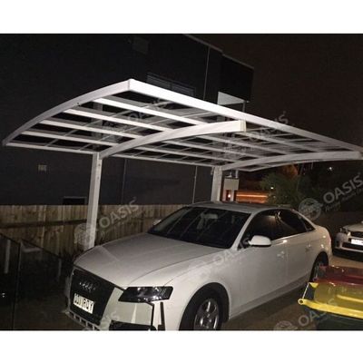 Ánh sáng rộng bóng râm vườn Carports nhôm và polycarbonate chống tuyết