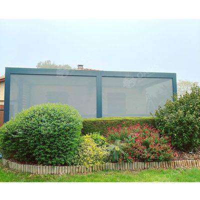 Motorized Outdoor Zip Track Blinds cho Pergola có thể kéo ra và Louver Blade Pergola