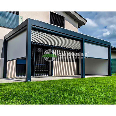 Adjustable 0-100 Degree Aluminum Louvered Pergola with 5-Year Warranty and Aluminum Alloy 6063 T5 Construction