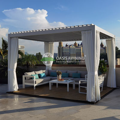 Adjustable 0-100 Degree Aluminum Louvered Pergola with 5-Year Warranty and Aluminum Alloy 6063 T5 Construction
