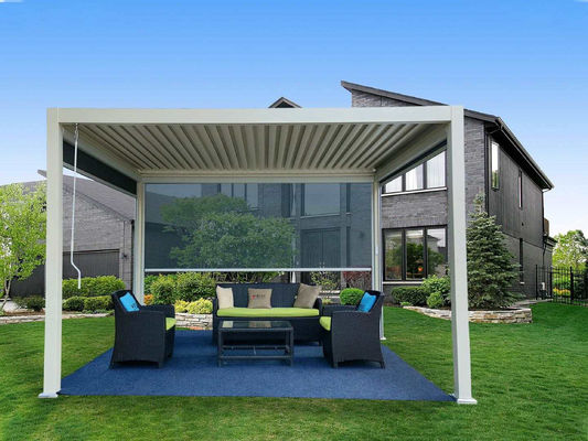 Waterproof Motorized Aluminum Louvered Pergola with 5 Years Warranty and Eco-Friendly Design