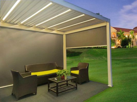 Waterproof Motorized Aluminum Louvered Pergola with 5 Years Warranty and Eco-Friendly Design