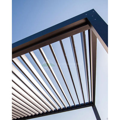 Motorized Aluminum Pergola with 5-Year Warranty Customized Size and Aluminum Alloy 6063 T5 Construction