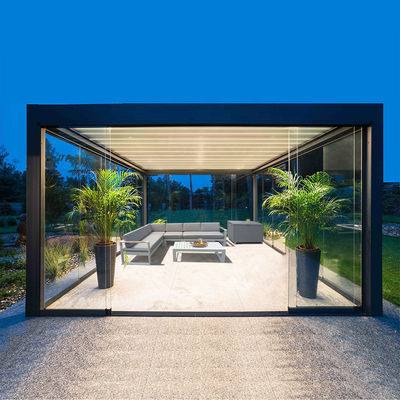 Modern Aluminum Louvered Pergola with 5-Year Warranty and Customizable Size Made from Aluminum Alloy 6063 T5