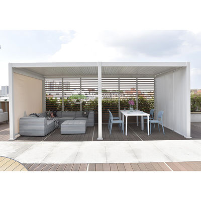 Modern Aluminum Louvered Pergola with 5-Year Warranty and Customizable Size Made from Aluminum Alloy 6063 T5