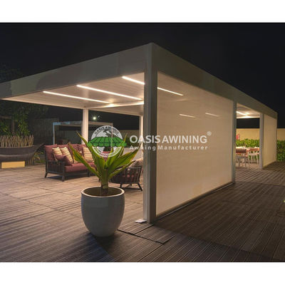 Eco-Friendly Freestanding Aluminum Louvered Pergola with Rain Wind Sensor and Adjustable Louvers