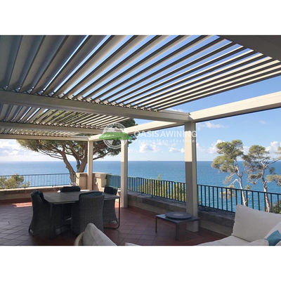 Bioclimatic Aluminum Louvered Pergola with 5-Year Warranty and Customizable Size Made from Aluminum Alloy 6063 T5