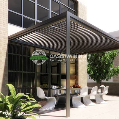 Bioclimatic Aluminum Louvered Pergola with 5-Year Warranty and Customizable Size Made from Aluminum Alloy 6063 T5