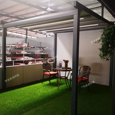 Multifunctional and Durable Premium Commercial Aluminum Shade Sail Garden/Terrace Gazebo Retractable Sunshade