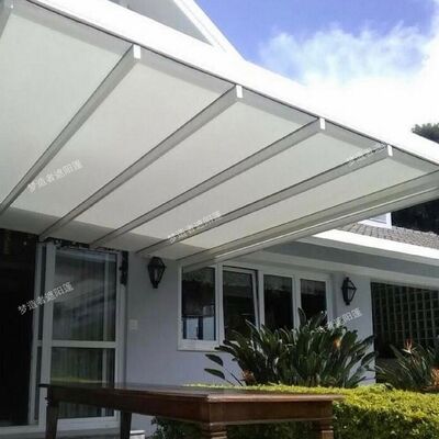 Large Coverage Area Heat Insulation Cooling and Retractable Sunshade Pavilion Commercial Retractable Shed