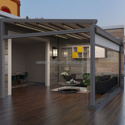 Easy Installation Heavy-Duty Aluminum Frame Pergola -Retractable Sun Block Canopy for Terrace & Patio Backyard Sunshade